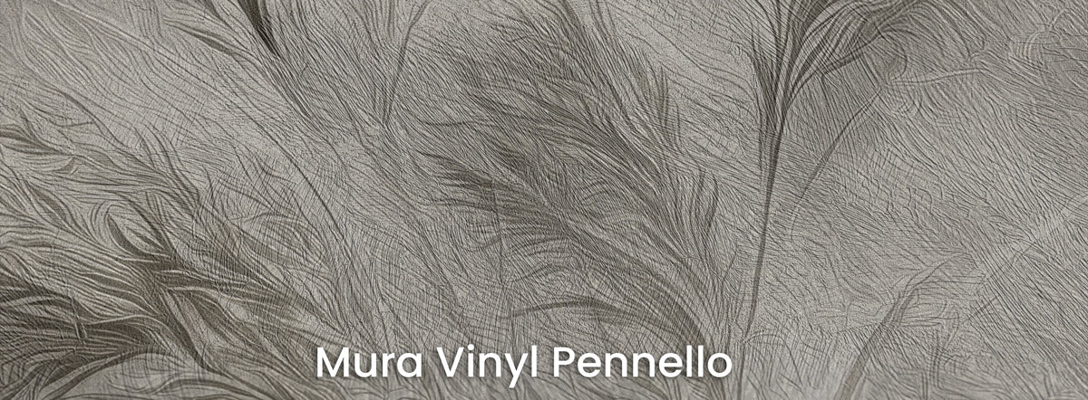 FREEHAND na podłożu Mura Vinyl Pennello – widoczne pociągnięcia pędzla na powierzchni