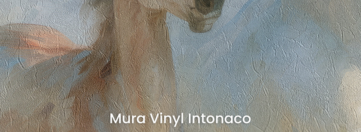 FROSTLIGHT HERD en el soporte Mura Vinyl Intonaco: suaves manchas de blanco sobre la textura de revoco fratasado