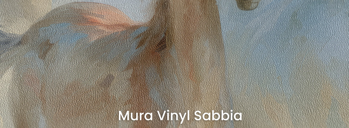 FROSTLIGHT HERD en el soporte Mura Vinyl Sabbia: textura marcada de grano grueso de arena