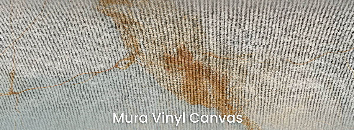 HONEY SEAM sur le support Mura Vinyl Canvas – tache ambrée sur la trame de toile naturelle