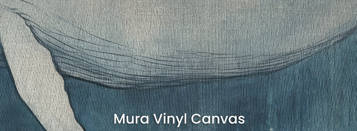 INDIGO NOCTURNE on Mura Vinyl Canvas: the whale’s belly with fine lines on navy, canvas weave