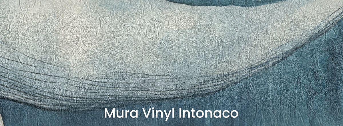 INDIGO NOCTURNE on Mura Vinyl Intonaco: the arc of the whale’s belly on a trowelled plaster texture