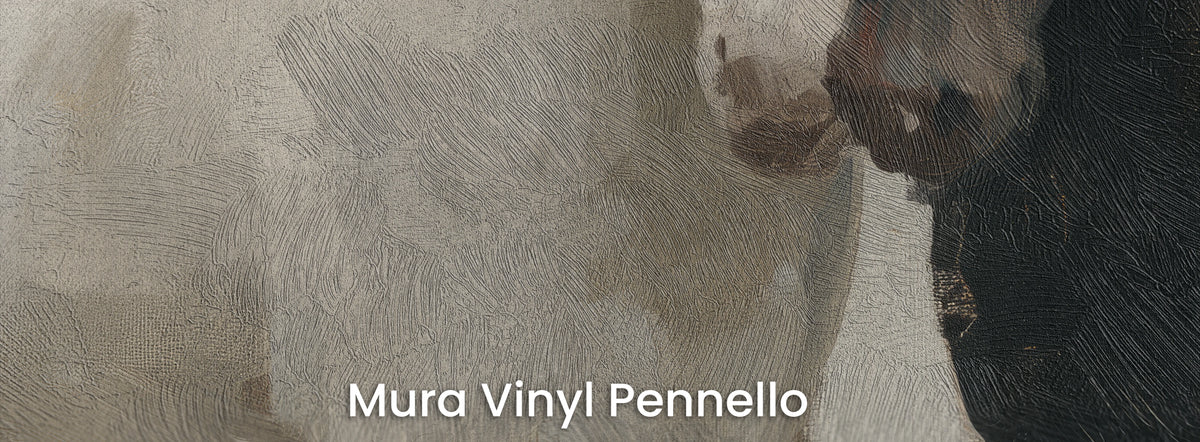 KINDRED PAIR sobre el soporte Mura Vinyl Pennello – pelaje cremoso en textura de pinceladas