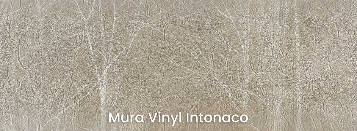 LACE THICKET sur support Mura Vinyl Intonaco – la texture d'enduit souligne le bas craquelé du motif