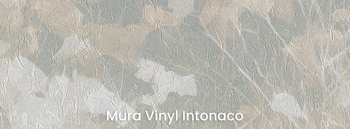 LACEWORK on Mura Vinyl Intonaco – plaster texture in cream leaves
