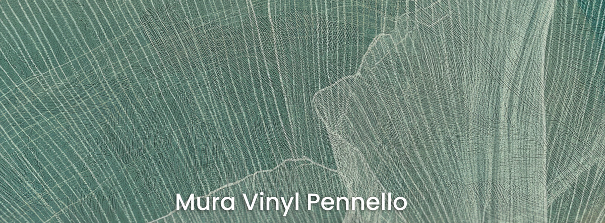 LICHEN PLUME na podłożu Mura Vinyl Pennello – widoczne pociągnięcia pędzla