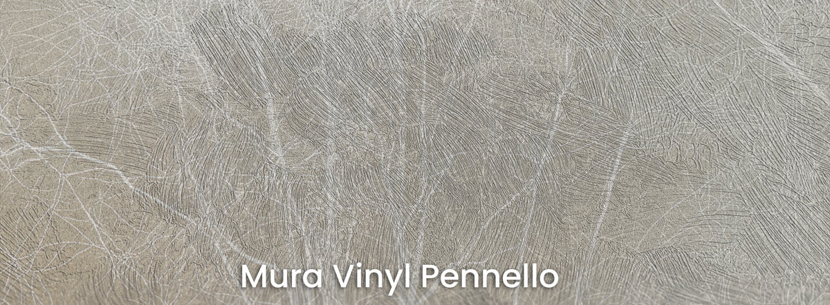 LINEN HUSH sur le support Mura Vinyl Pennello, texture de coups de pinceau