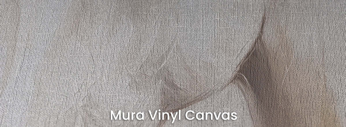 LINEN MUSE en el soporte Mura Vinyl Canvas: blanco y lino sobre la textura de lienzo natural