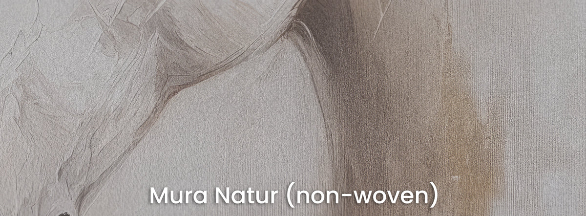 LINEN MUSE en el soporte Mura Natur: blanco y beige sobre tejido no tejido mate