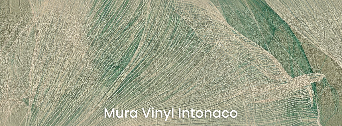 MALACHITE WISP sur support Mura Vinyl Intonaco – texture d’enduit dans les traînées de brume émeraude