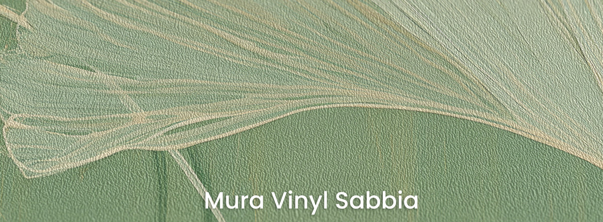 MATCHA BRUSHWORK sur support Mura Vinyl Sabbia – texture granuleuse dans le vert matcha