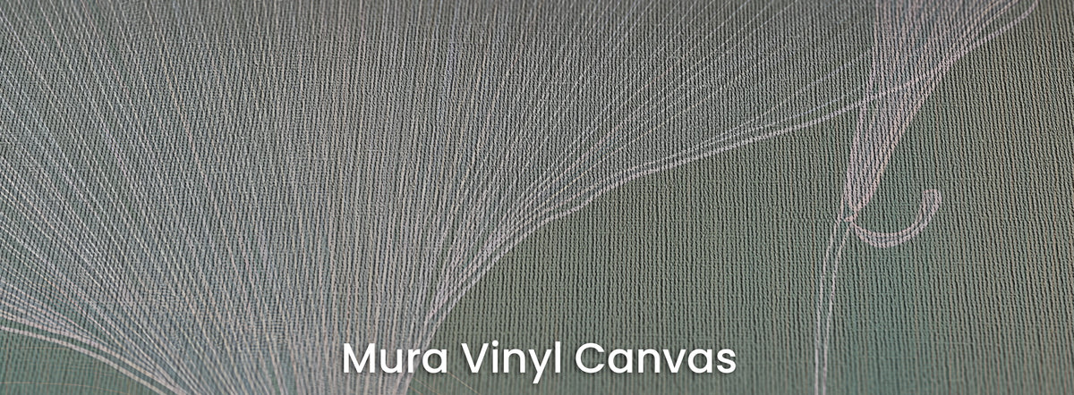 MAUVE SHORE na podłożu Mura Vinyl Canvas – płócienna faktura pod liliowymi liniami
