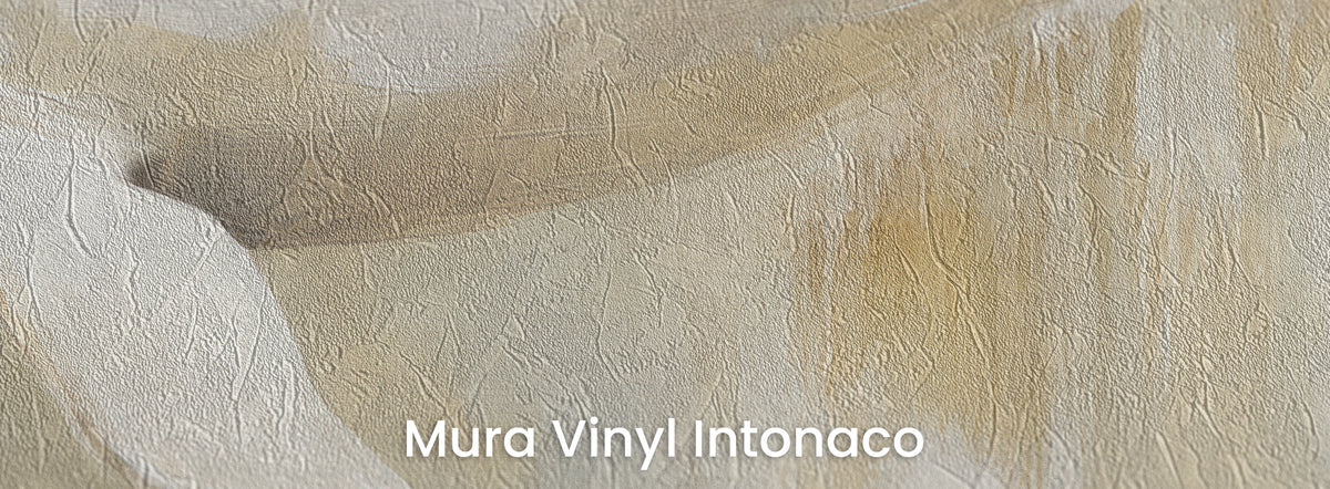 MILK AND HONEY on Mura Vinyl Intonaco: shadow under the body and honey streaks on a trowelled plaster texture