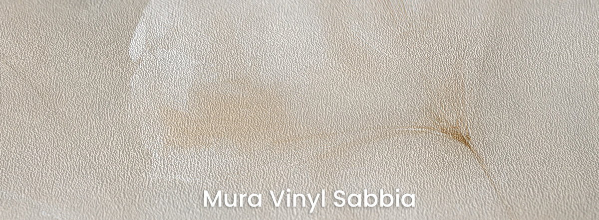 MILK GLASS auf Mura Vinyl Sabbia – körnige Struktur am ockerfarbenen Ansatz eines Blattes