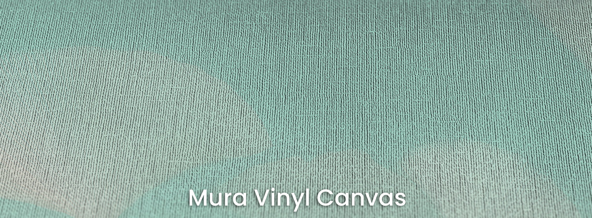 MINT SORBET sur le support Mura Vinyl Canvas – trame de toile dans un fond menthe flou