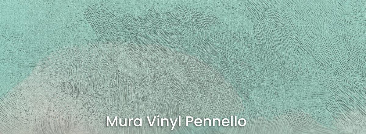 MINT SORBET sur le support Mura Vinyl Pennello – coups de pinceau sur le fond menthe