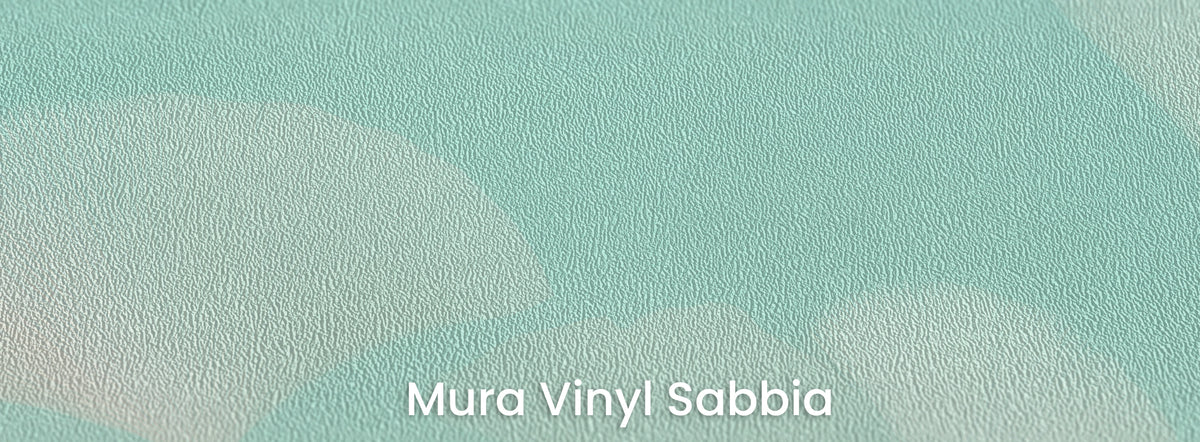 MINT SORBET sur le support Mura Vinyl Sabbia – texture granuleuse sur les éventails clairs