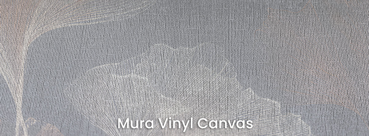 MOCHA LACE na podłożu Mura Vinyl Canvas – płócienny splot pod koronkowymi liśćmi