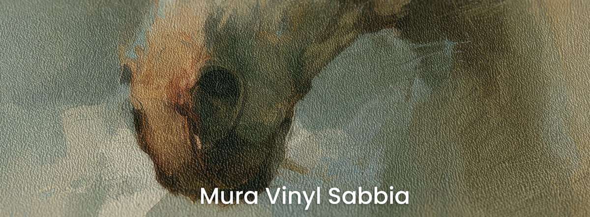NORTH WIND en el soporte Mura Vinyl Sabbia: textura marcada de grano grueso de arena