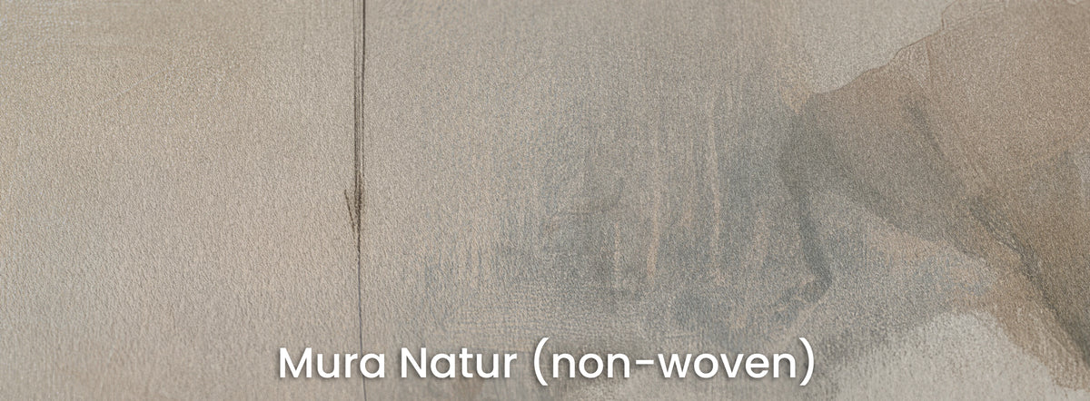 NOVEMBER FOG auf Mura Natur – mattes Vlies unter Stiel und graublauem Nebel