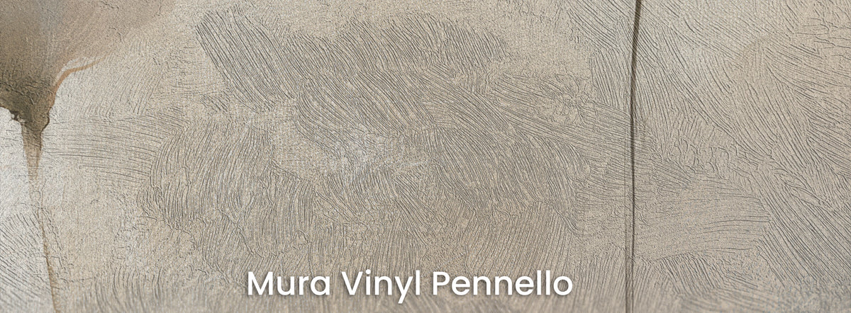 NOVEMBER FOG auf Mura Vinyl Pennello – Pinselstriche auf cremefarbenem Grund