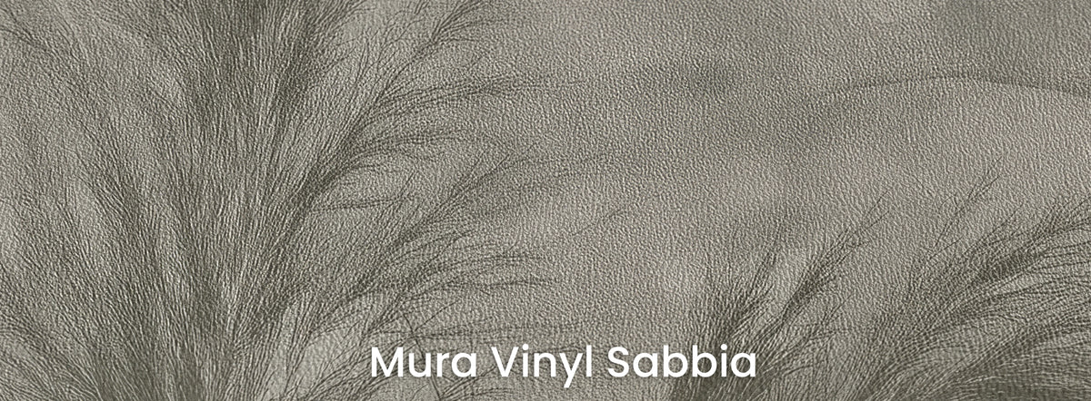 OLIVE FEN na podłożu Mura Vinyl Sabbia – ziarnista faktura na oliwkowych wiechach trzciny