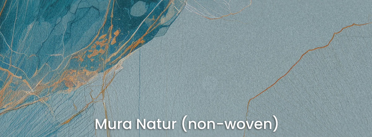 ORGANZA na podłożu Mura Natur – matowa włóknina pod cienkimi miedzianymi liniami