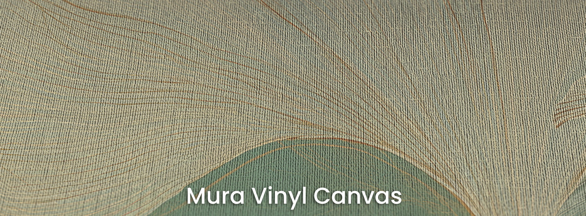 PARCHMENT ZEPHYR na podłożu Mura Vinyl Canvas – płócienna faktura pod kremowymi liśćmi