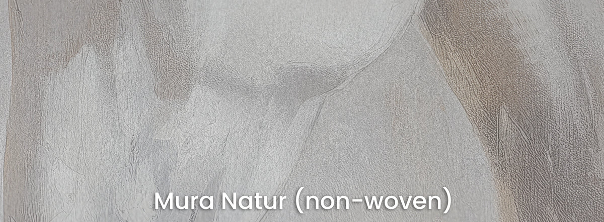 PEARL CURTSY sobre el soporte Mura Natur – tonos perlados sobre tejido no tejido mate