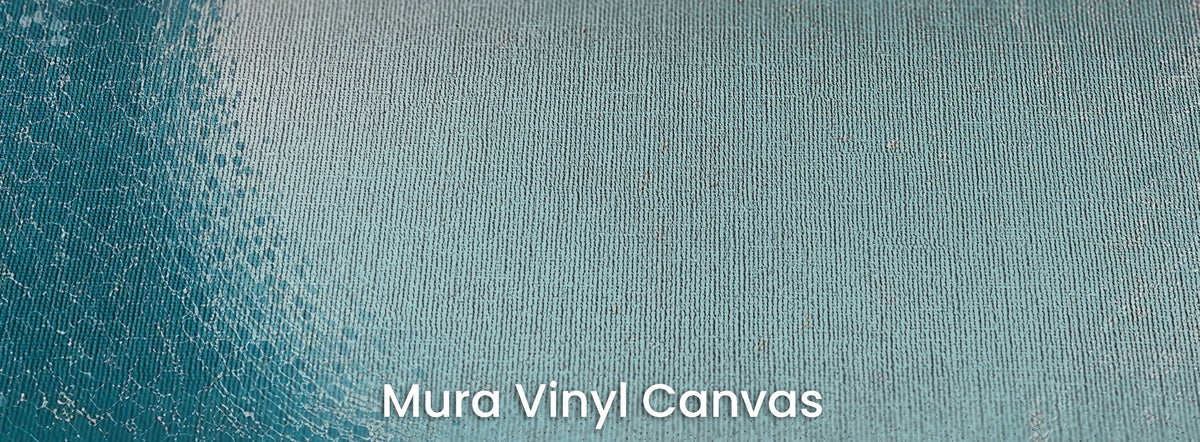PEARL MAELSTROM sul supporto Mura Vinyl Canvas: puntini e occhio chiaro del vortice sulla trama di tela