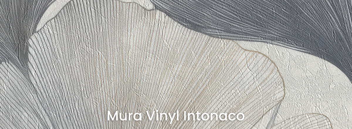 PEWTER VOILE sur le support Mura Vinyl Intonaco – texture d'enduit taloché