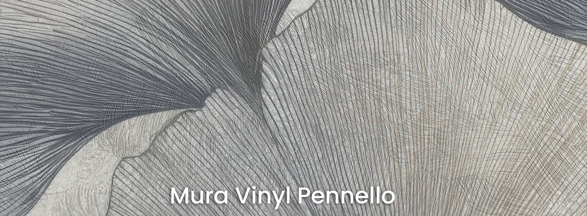 PEWTER VOILE sur le support Mura Vinyl Pennello – traces de pinceau