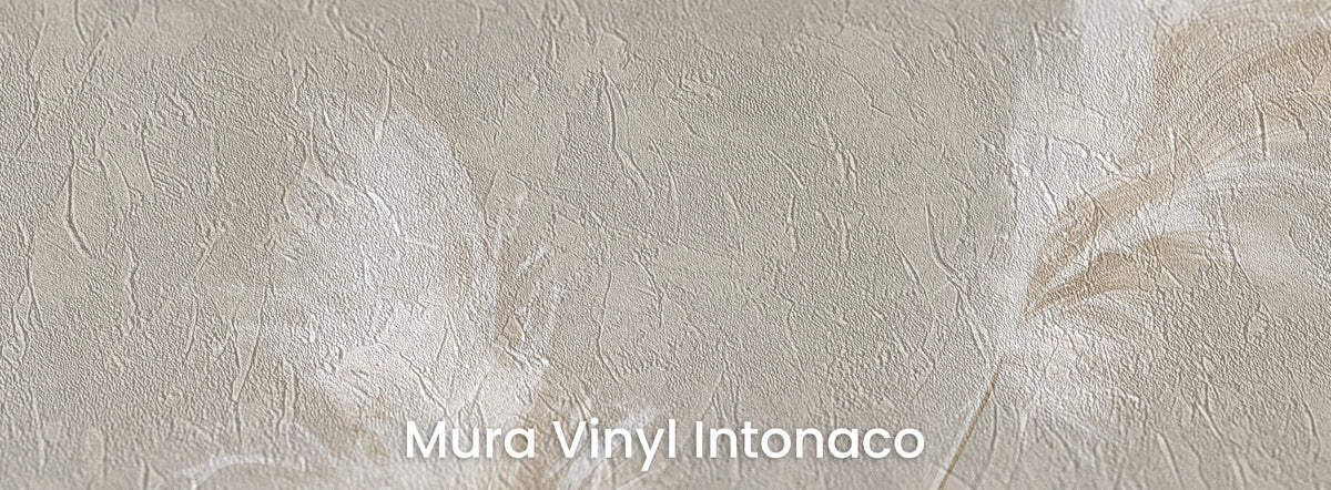 PLASTER AND SILK sur le support Mura Vinyl Intonaco – texture d'enduit taloché