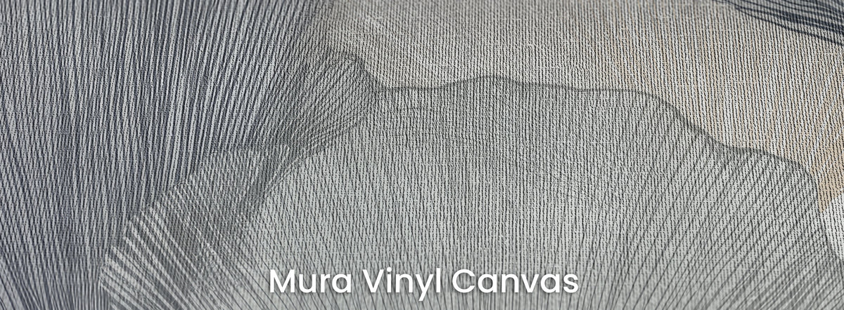 PLEATED FANS sur le support Mura Vinyl Canvas – trame de toile