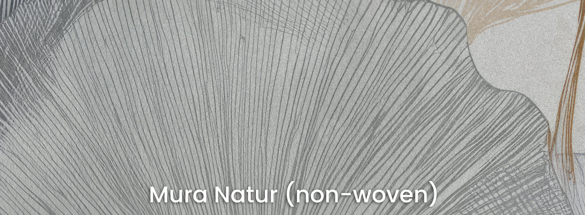 PLEATED FANS sur le support Mura Natur – intissé mat