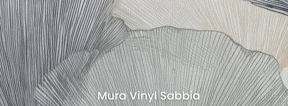 PLEATED FANS sur le support Mura Vinyl Sabbia – texture de gros grain de sable