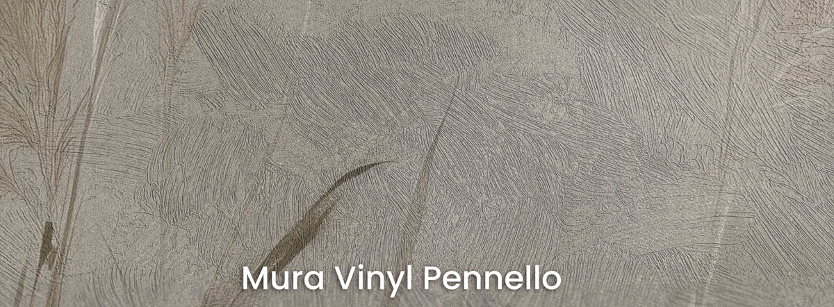 PLUME CHORUS na podłożu Mura Vinyl Pennello – widoczne pociągnięcia pędzla