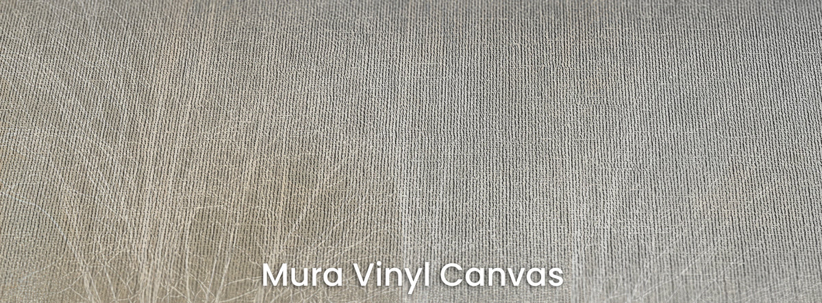 PROCESSION sur le support Mura Vinyl Canvas – arbres dans la brume sur une texture de toile
