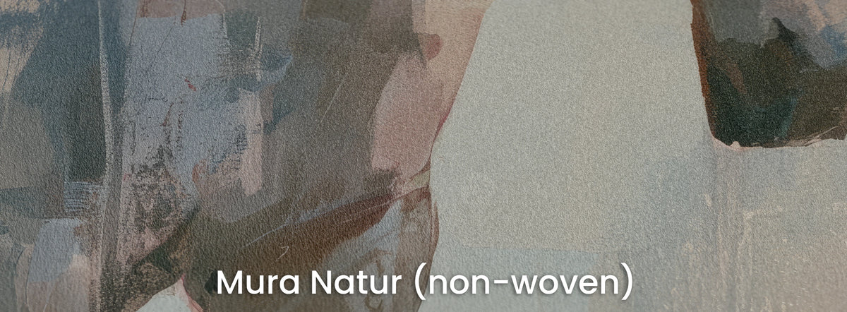 QUARTZ STILLNESS na podłożu Mura Natur – krem, róż i szarość na matowej włókninie