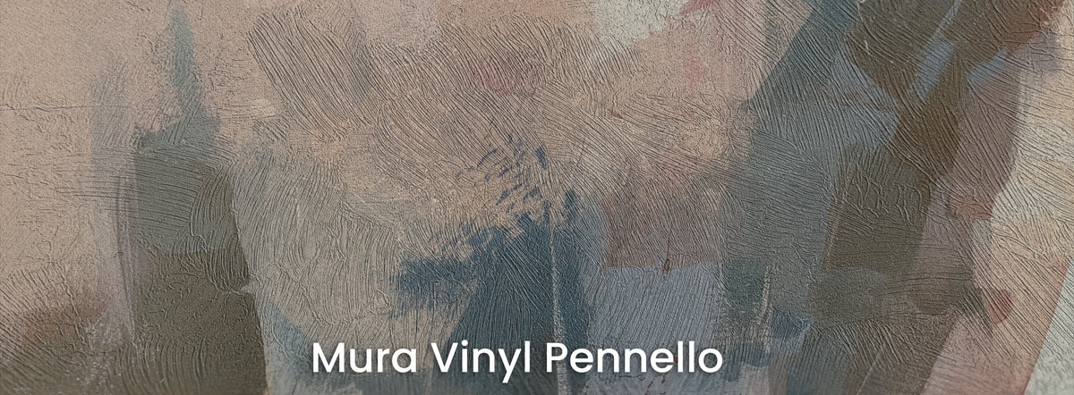 QUARTZ STILLNESS na podłożu Mura Vinyl Pennello – różowe plamy na fakturze pociągnięć pędzla