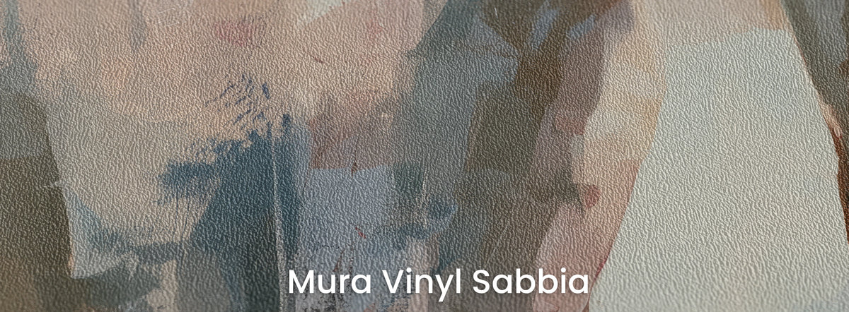 QUARTZ STILLNESS na podłożu Mura Vinyl Sabbia – pudrowy róż na wyrazistej fakturze grubego ziarna piasku
