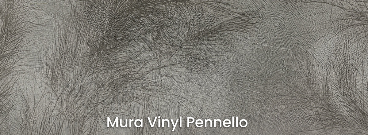 REEDBED auf Mura Vinyl Pennello – Struktur der Pinselstriche auf hellgrauem Grund