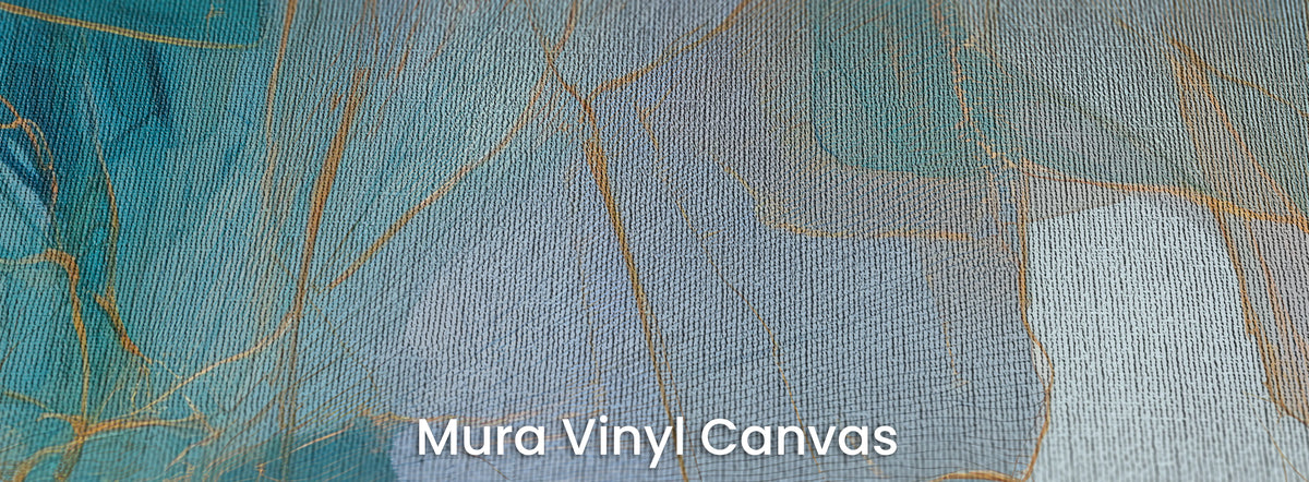 RIVULET sur le support Mura Vinyl Canvas – trame de toile dans les feuilles bleu lilas