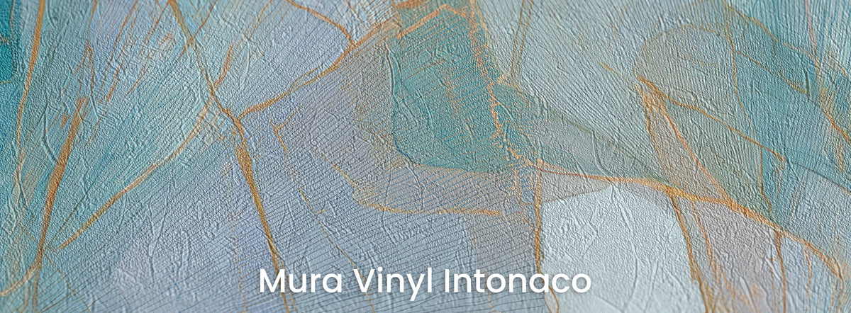 RIVULET sur le support Mura Vinyl Intonaco – enduit taloché sous les lignes ocre et la traînée claire