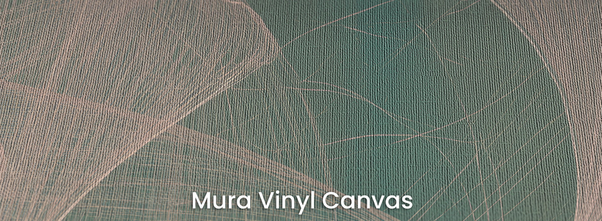 ROSE GOSSAMER auf Mura Vinyl Canvas – Leinwandstruktur unter dem Netz rosafarbener Linien