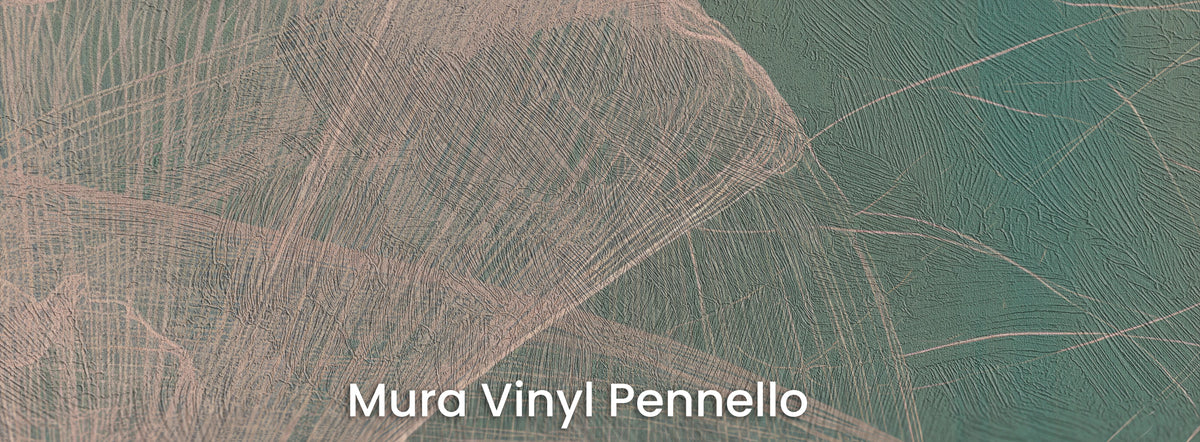 ROSE GOSSAMER auf Mura Vinyl Pennello – Pinselstriche auf dem rosafarbenen Blattfächer