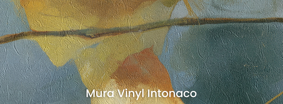 SAFFRON TWIG na podłożu Mura Vinyl Intonaco – faktura tartego tynku