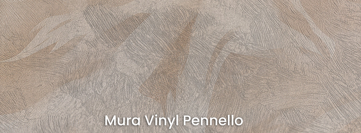 SAND MIRAGE na podłożu Mura Vinyl Pennello – piaskowe tło na fakturze pociągnięć pędzla