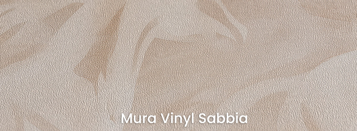 SAND MIRAGE na podłożu Mura Vinyl Sabbia – beż na wyrazistej fakturze grubego ziarna piasku