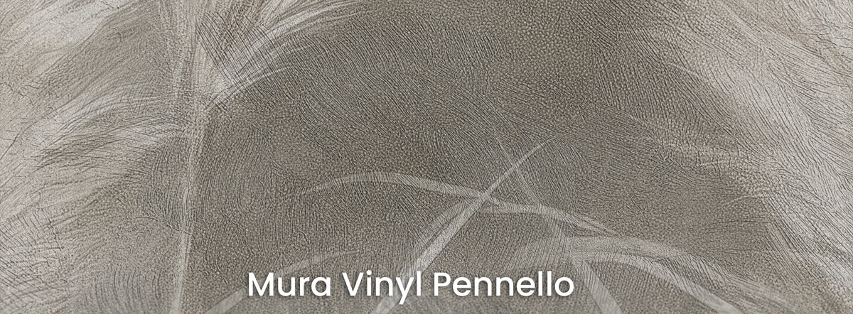 SAND RUSTLE na podłożu Mura Vinyl Pennello, widoczne pociągnięcia pędzla